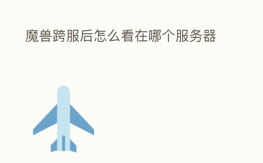 魔獸跨服后怎么看在哪個服務器