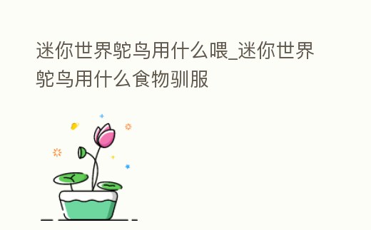 迷你世界鴕鳥用什么喂_迷你世界鴕鳥用什么食物馴服