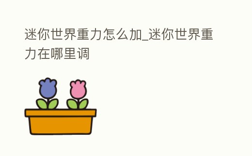 迷你世界重力怎么加_迷你世界重力在哪里調