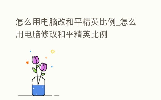 怎么用電腦改和平精英比例_怎么用電腦修改和平精英比例