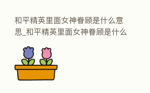 和平精英里面女神眷顧是什么意思_和平精英里面女神眷顧是什么意思呀